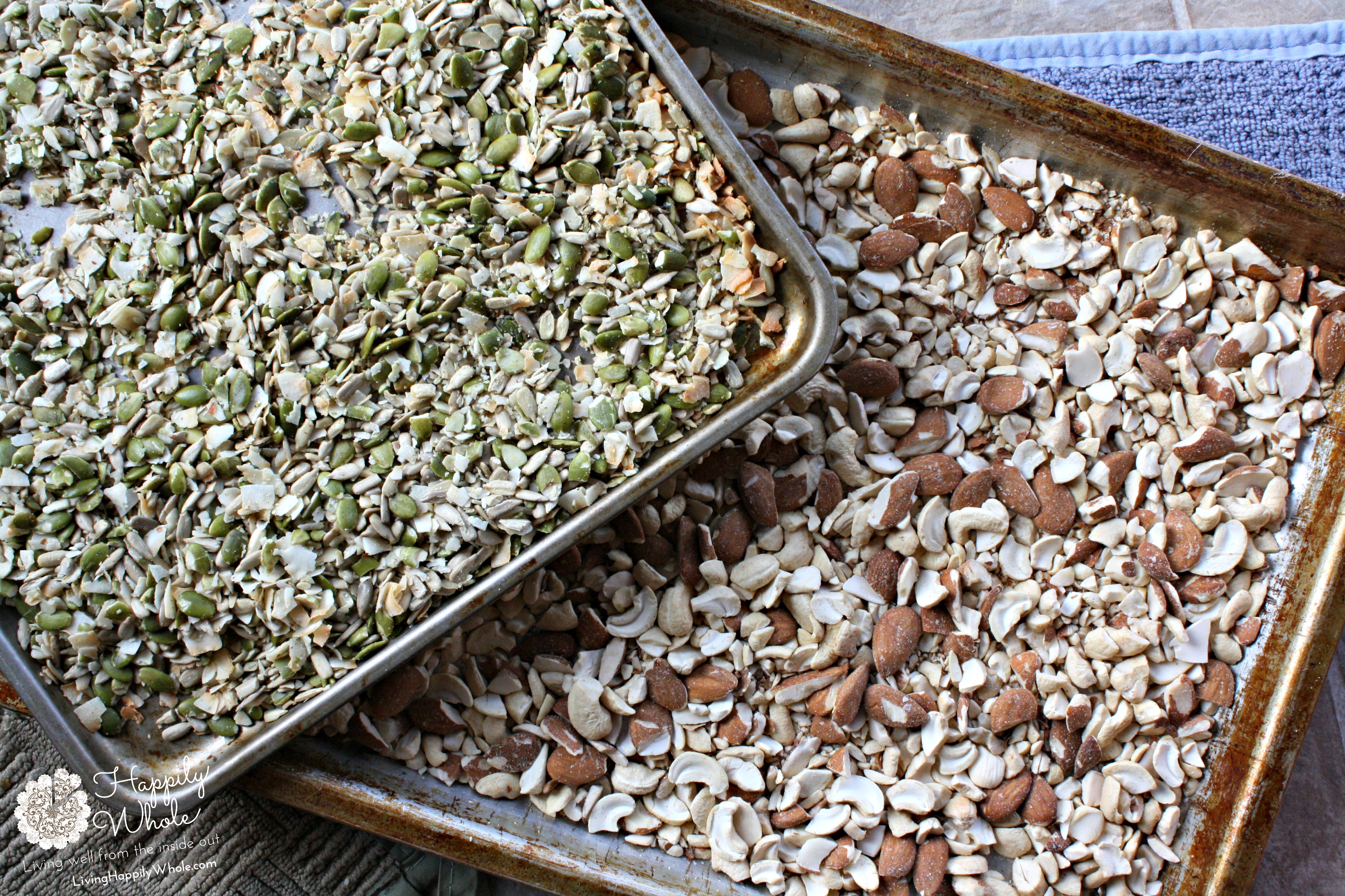 Seeds and Nuts after they've been toasted and coarsely chopped